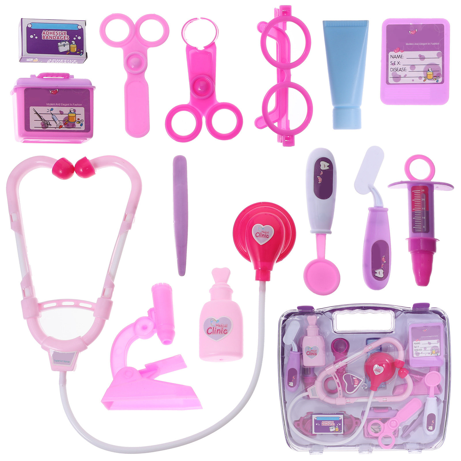 Kids Education Help - 14Pcs Set Perlengkapan Dokter Permainan Peran