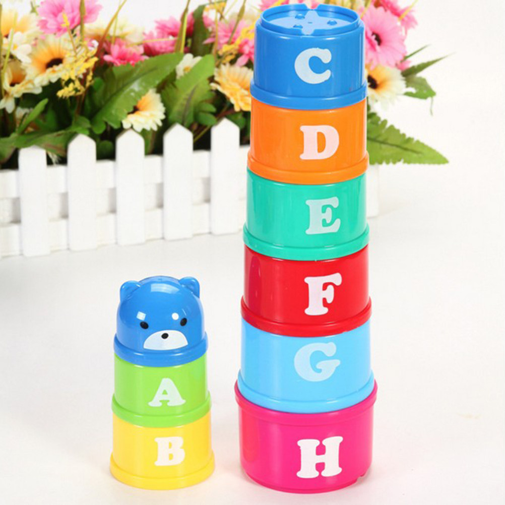 Kids Education Help - Satu Set 8 Gelas Edukatif Berwarna