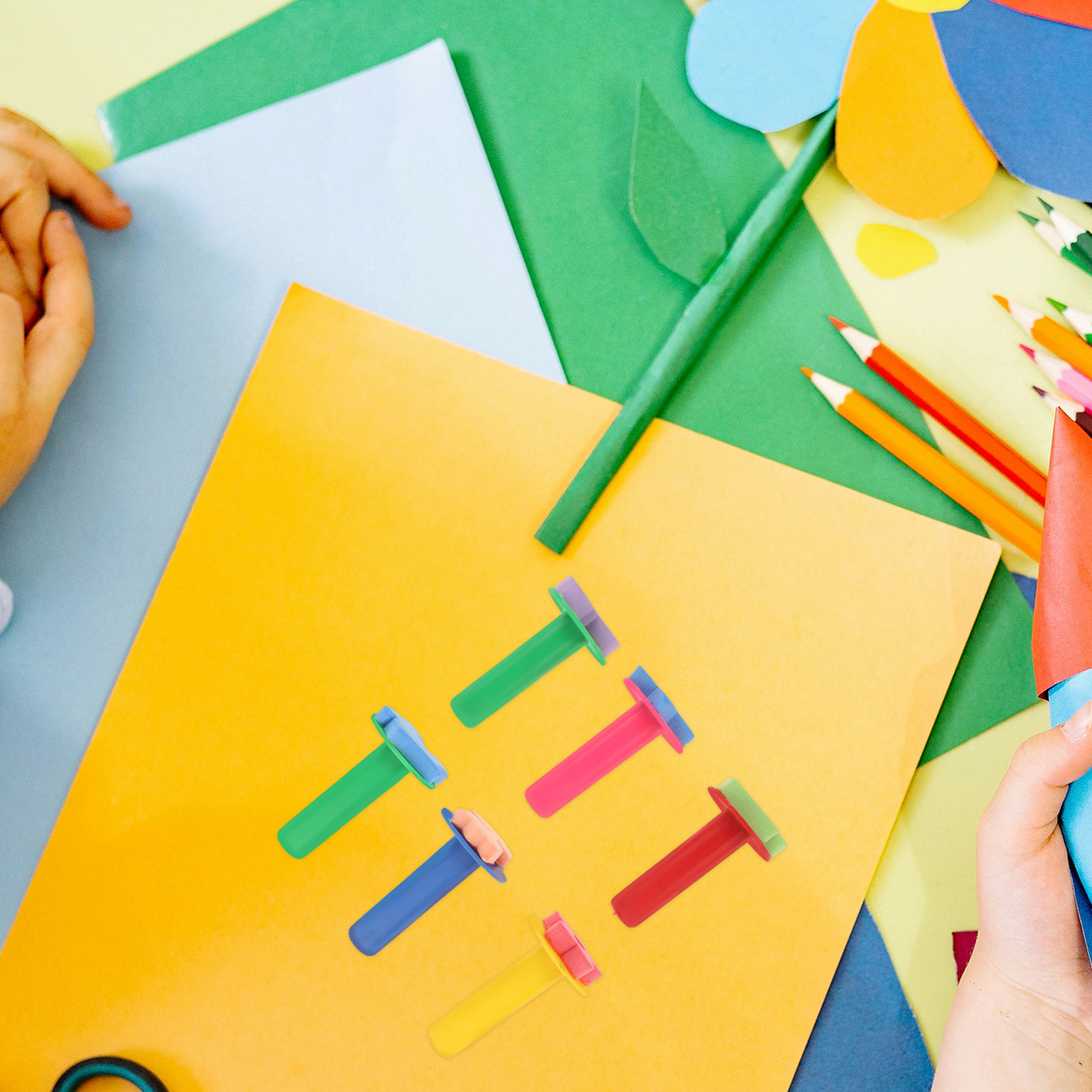 Kids Education Drawing - 6 Buah Set Stempel Spons Anak-anak