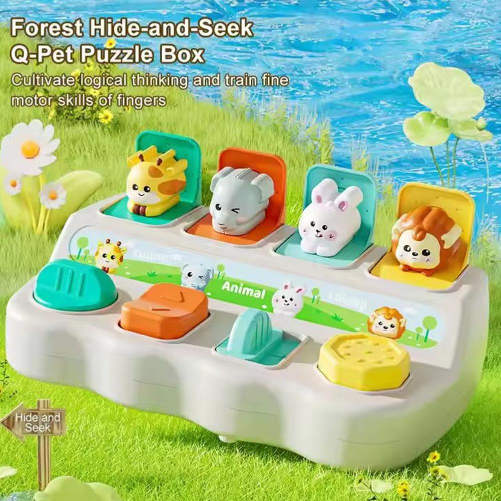 Kids Educational Box - Mainan Hewan Pop Up dan Kotak