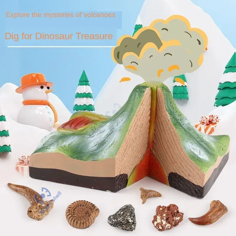 Science Kit Volcano - Mainan Anak-anak Gunung Berapi Piramida Dinosaurus
