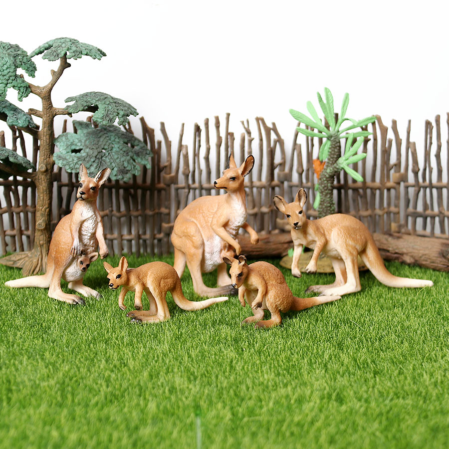 Kangaroo Kids Education - Set permainan kanguru realistis dengan figur