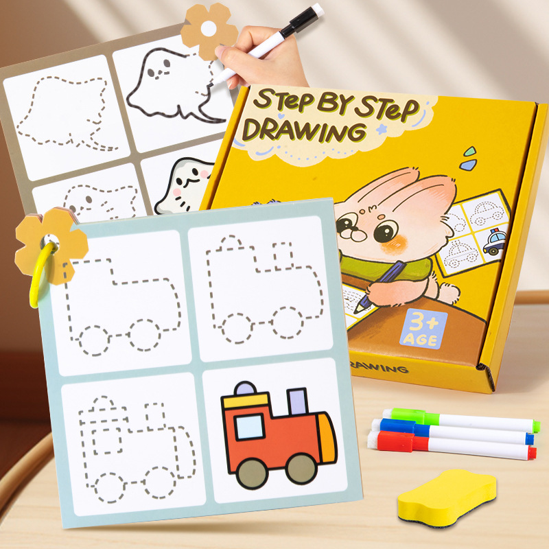 Kids Education Steps - Mainan gambar Montessori anak-anak, pena menggambar