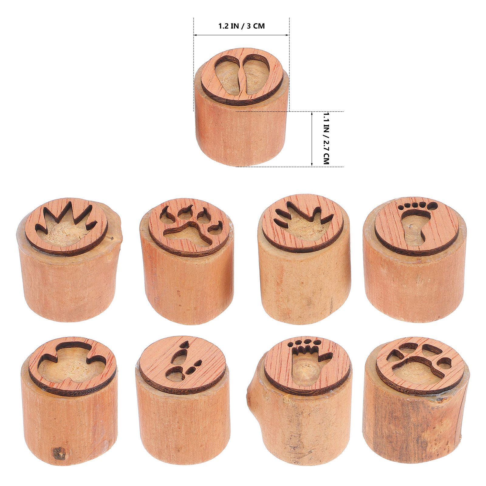 9Pcs Stempel Jejak Kaki Hewan  - Kids Education Tools ulasan dan harga