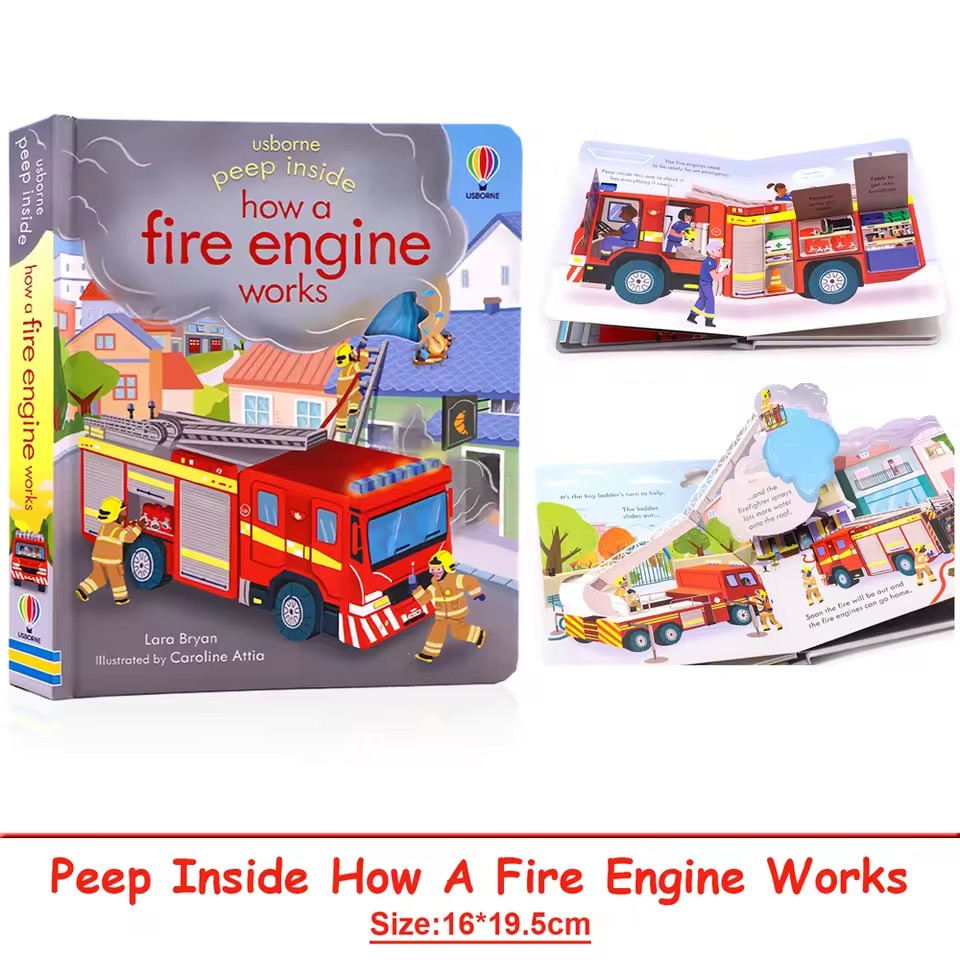 Usborne Peep Inside How A Fire - Kids Education And You ulasan dan harga