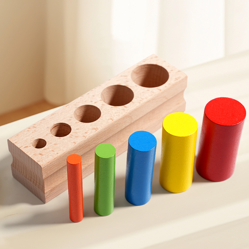Mainan Blok Silinder Kayu Berw - Kids Education Help ulasan dan harga