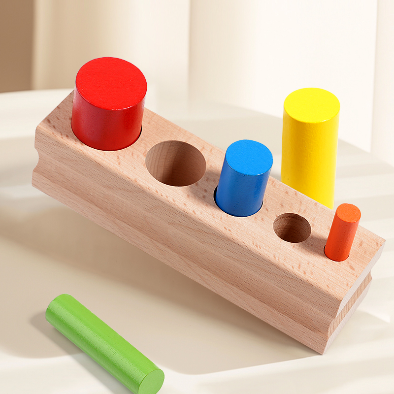 Mainan Blok Silinder Kayu Berw - Kids Education Help ulasan dan harga