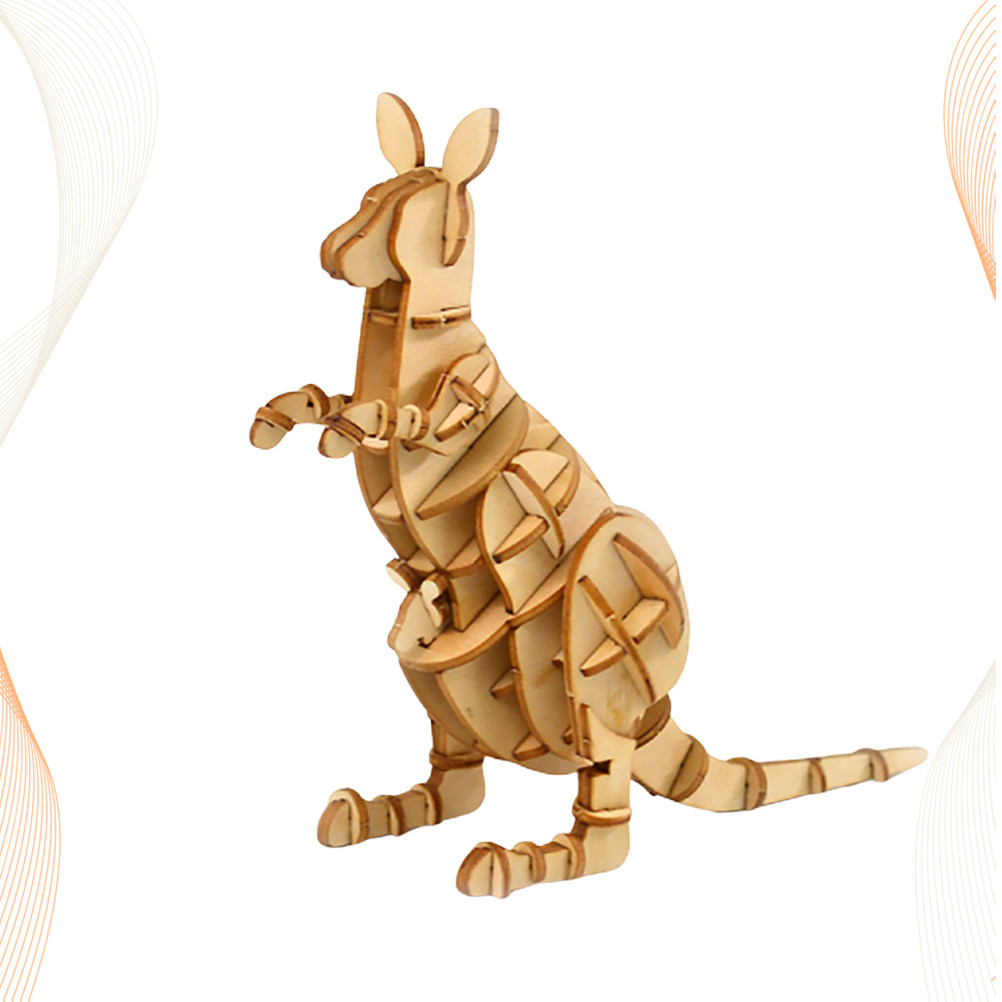 Puzzle Kayu Kanguru 3D yang Di - Kangaroo Kids Education ulasan dan harga