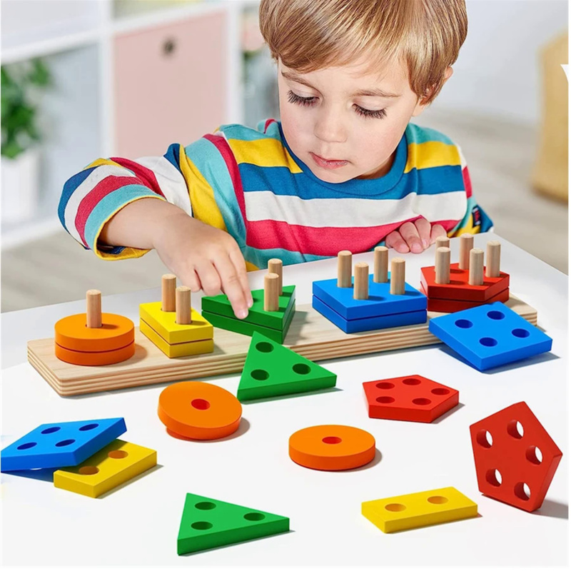 Mainan Kayu Montessori Bentuk  - Kids Educational Box ulasan dan harga