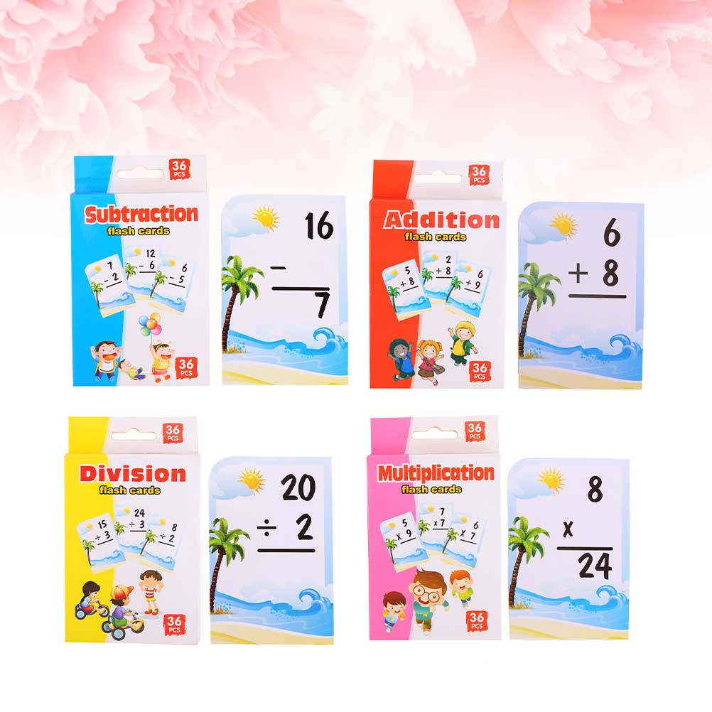 4 Kotak Kartu Belajar Matemati - Kids Educational Box ulasan dan harga