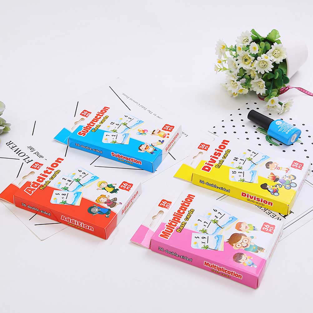 4 Kotak Kartu Belajar Matemati - Kids Educational Box ulasan dan harga