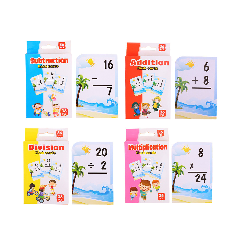 4 Kotak Kartu Belajar Matemati - Kids Educational Box ulasan dan harga
