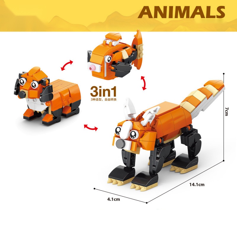 Blok Bangunan Hewan Dinosaurus - Kangaroo Kids Education ulasan dan harga